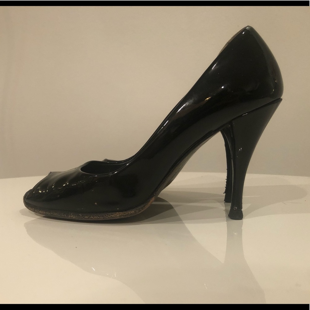 Stuart Weitzman black patent leather heels